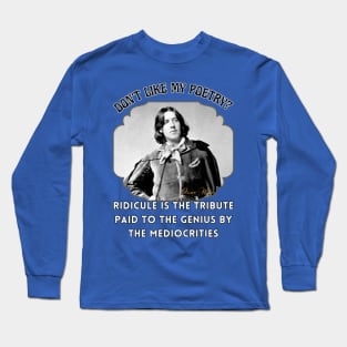 Oscar Wilde Poetry T-Shirt Genius Ware Victorian Literature Poster Long Sleeve T-Shirt